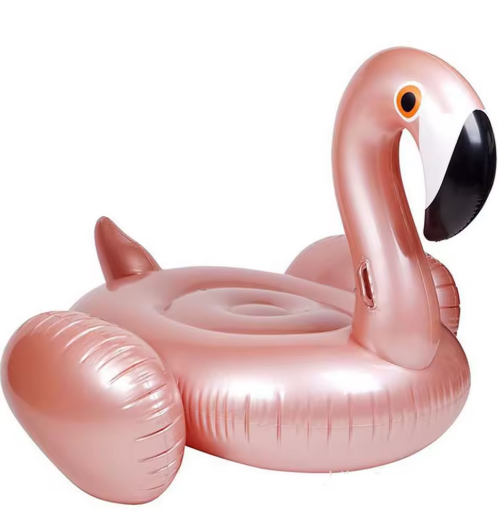 Grote Opblaasbare Roségouden Flamingo – Drijvende Zwembadlounge voor Volwassenen & Kinderen