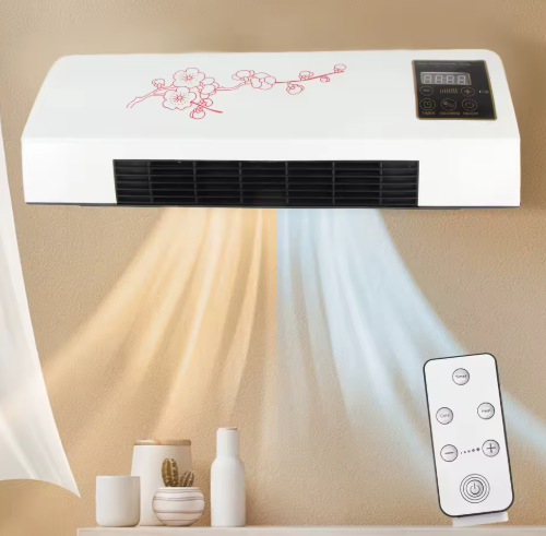 Draagbare Airco met Verwarming & Koeling – Wandmodel Ventilator voor Slaapkamer of Badkamer