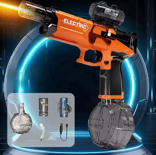 Elektrisch Waterpistool voor Kinderen – Automatische Hogedruk Watergun voor Zomer, Strand & Tuin
