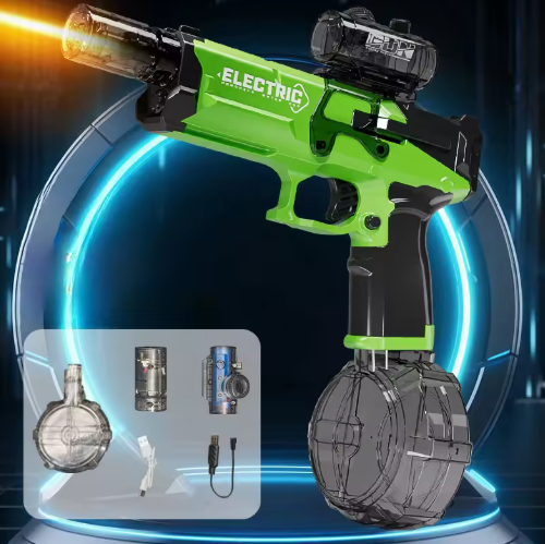 Elektrisch Waterpistool voor Kinderen – Automatische Hogedruk Watergun voor Zomer, Strand & Tuin