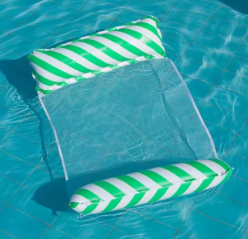 Opvouwbare Opblaasbare Loungestoel met Netrugleuning – Voor Zwembad & Strand