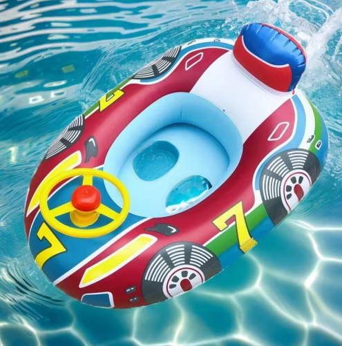 Opblaasbare Baby Zwembadvlotter – Schattig Autoontwerp met Handgrepen