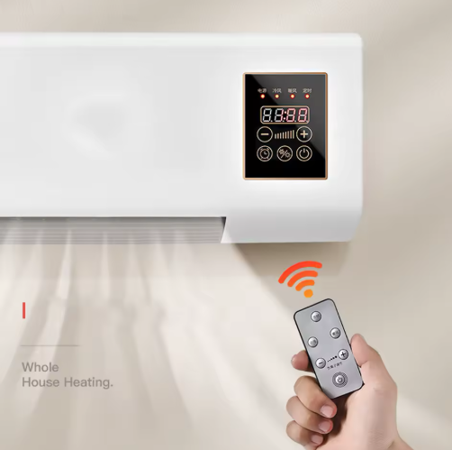 Draagbare Airco met Verwarming & Koeling – Wandmodel Ventilator voor Slaapkamer of Badkamer