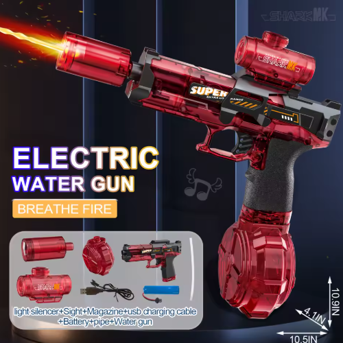 Elektrisch Waterpistool voor Kinderen – Automatische Hogedruk Watergun voor Zomer, Strand & Tuin