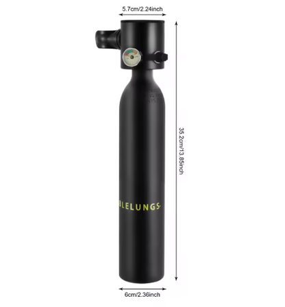 0.5L Mini Scuba Tank – Draagbare Duiktank voor Onderwaterademhaling tot 10 Minuten