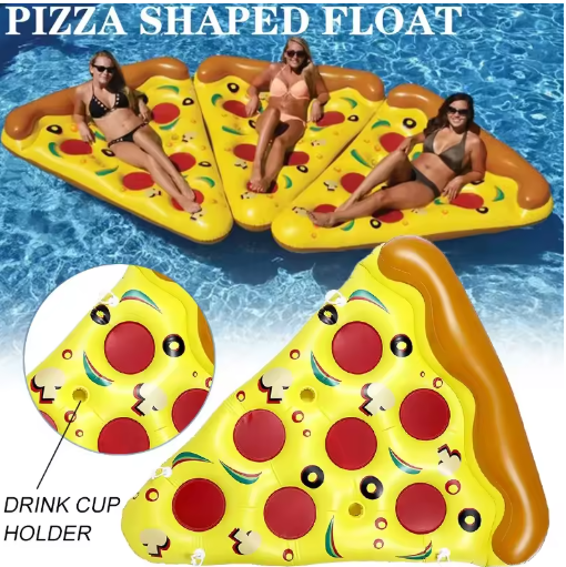 Grote Opblaasbare Pizza Zwembad Float – Drijvende Luchtmatras voor Waterpret & Poolparty’s