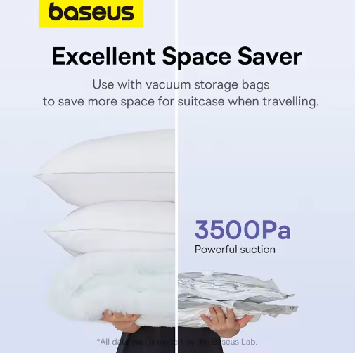 Baseus Draadloze Mini Luchtcompressor – Elektrische Luchtpomp voor Luchtbedden, Zwemringen & Opblaasmatten