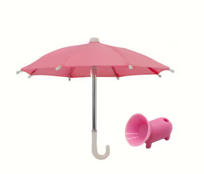 Mini Paraplu Telefoonhouder – Creatieve Waterdichte Standaard voor Smartphone & Outdoor Gebruik